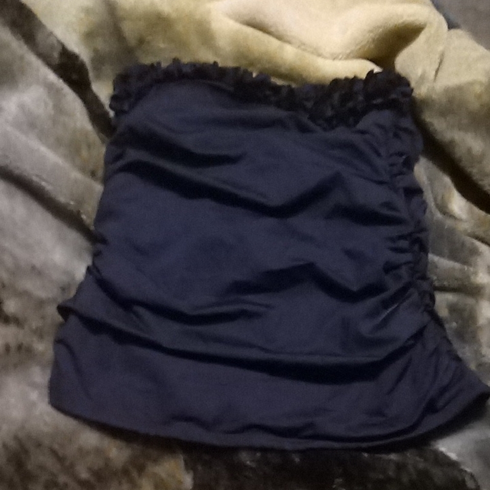 Kenneth Cole Midnight Blue Strapless Top